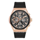 CHRIST VERRA CAVALLE CV 109013G-38 BLK Chronograph Black Rosegold Leather Strap